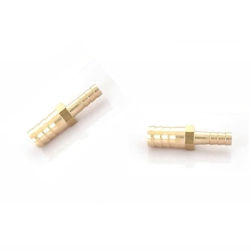 Messingschlauch -Barb -Reduzier -Sortiment, Reduzierung des Stachelanschlusses, Splicer Mender für Luft/Öl/Wasser/Gas 10mm*6mm 5 Stücke von DMBAOD