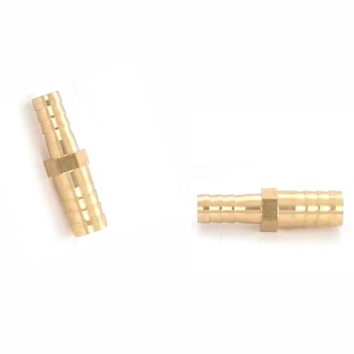 Messingschlauch -Barb -Reduzier -Sortiment, Reduzierung des Stachelanschlusses, Splicer Mender für Luft/Öl/Wasser/Gas 10mm*8mm 5 Stücke von DMBAOD