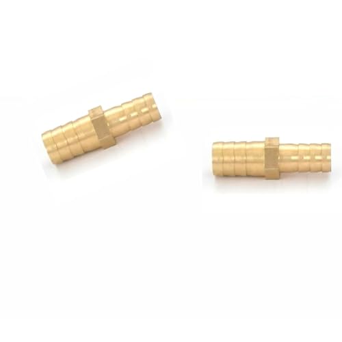 Messingschlauch -Barb -Reduzier -Sortiment, Reduzierung des Stachelanschlusses, Splicer Mender für Luft/Öl/Wasser/Gas 12mm*10mm 10 Stücke von DMBAOD