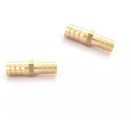 Messingschlauch -Barb -Reduzier -Sortiment, Reduzierung des Stachelanschlusses, Splicer Mender für Luft/Öl/Wasser/Gas 14mm*12mm 10 Stücke von DMBAOD