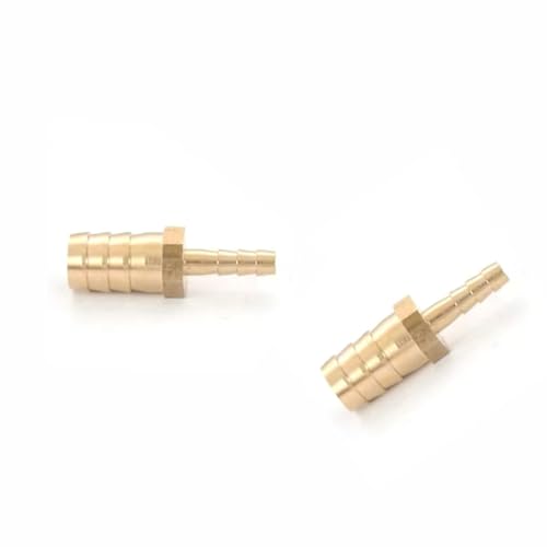 Messingschlauch -Barb -Reduzier -Sortiment, Reduzierung des Stachelanschlusses, Splicer Mender für Luft/Öl/Wasser/Gas 14mm*6mm 5 Stücke von DMBAOD