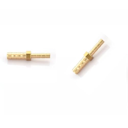 Messingschlauch -Barb -Reduzier -Sortiment, Reduzierung des Stachelanschlusses, Splicer Mender für Luft/Öl/Wasser/Gas 6mm*4mm 5 Stücke von DMBAOD