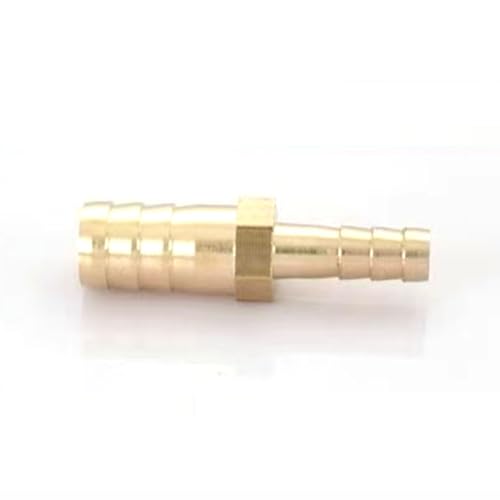 Messingschlauch Barb Reduzieranpassung Reduzierende Splicer Mender Union Adapter für Luftwasserwasserstoffwasser/Kraftstoff/Luftspleischer Variabler Durchmesser mit Barb mit Barb 10mm*6mm 10 Stücke von DMBAOD