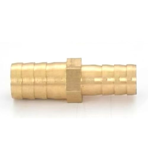 Messingschlauch Barb Reduzieranpassung Reduzierende Splicer Mender Union Adapter für Luftwasserwasserstoffwasser/Kraftstoff/Luftspleischer Variabler Durchmesser mit Barb mit Barb 12mm*10mm 5 Stücke von DMBAOD