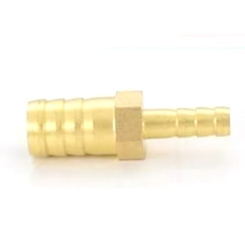 Messingschlauch Barb Reduzieranpassung Reduzierende Splicer Mender Union Adapter für Luftwasserwasserstoffwasser/Kraftstoff/Luftspleischer Variabler Durchmesser mit Barb mit Barb 12mm*6mm 5 Stücke von DMBAOD