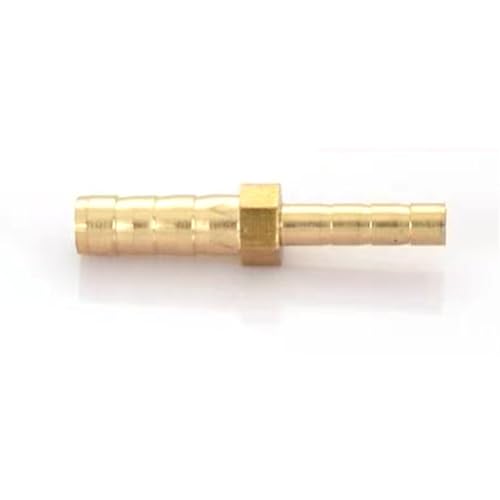 Messingschlauch Barb Reduzieranpassung Reduzierende Splicer Mender Union Adapter für Luftwasserwasserstoffwasser/Kraftstoff/Luftspleischer Variabler Durchmesser mit Barb mit Barb 14mm*10mm 5 Stücke von DMBAOD