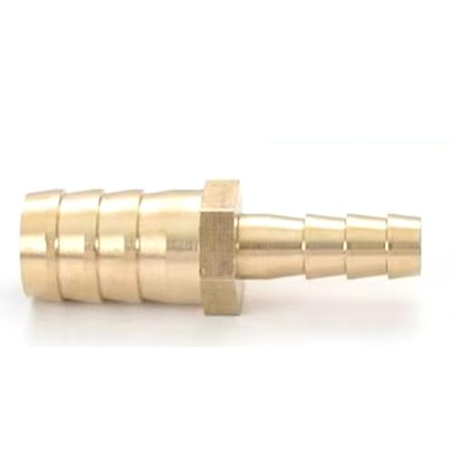 Messingschlauch Barb Reduzieranpassung Reduzierende Splicer Mender Union Adapter für Luftwasserwasserstoffwasser/Kraftstoff/Luftspleischer Variabler Durchmesser mit Barb mit Barb 14mm*8mm 10 Stücke von DMBAOD
