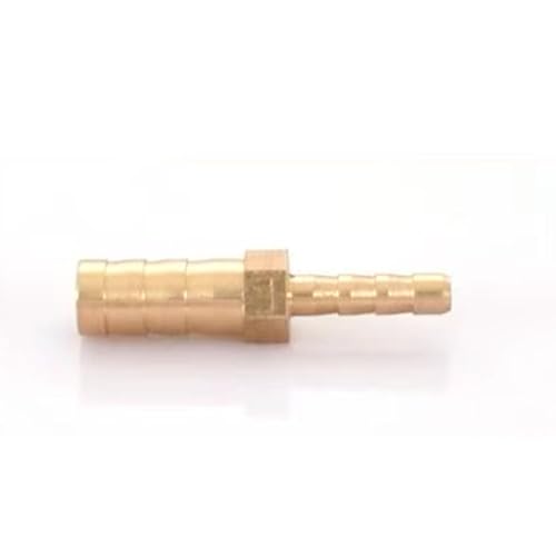 Messingschlauch Barb Reduzieranpassung Reduzierende Splicer Mender Union Adapter für Luftwasserwasserstoffwasser/Kraftstoff/Luftspleischer Variabler Durchmesser mit Barb mit Barb 8mm*4mm 5 Stücke von DMBAOD
