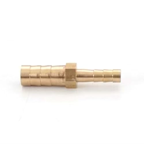 Messingschlauch Barb Reduzieranpassung Reduzierende Splicer Mender Union Adapter für Luftwasserwasserstoffwasser/Kraftstoff/Luftspleischer Variabler Durchmesser mit Barb mit Barb 8mm*5mm 5 Stücke von DMBAOD