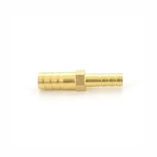 Messingschlauch Barb Reduzieranpassung Reduzierende Splicer Mender Union Adapter für Luftwasserwasserstoffwasser/Kraftstoff/Luftspleischer Variabler Durchmesser mit Barb mit Barb 8mm*6mm 10 Stücke von DMBAOD