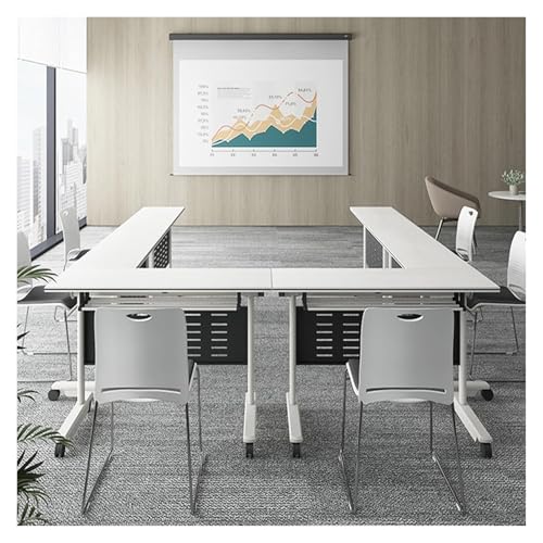 Besprechungstisch klappbar, Flip Top Mobile Meeting-Trainingstisch, Mobiler großer Klapptisch for Home-Office-Klassenzimmer von DMBBSAPBSH