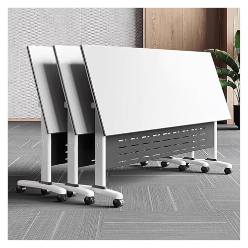 Besprechungstisch klappbar, Konferenzraumtische mit Rädern, großer rechteckiger Konferenz-Seminartisch mit Klappplatte(004,63x20x30in) von DMBBSAPBSH