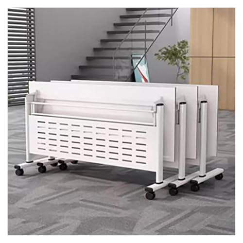 Besprechungstisch klappbar, Konferenzraumtische mit Rädern, großer rechteckiger Konferenz-Seminartisch mit Klappplatte(011,55x20x30in) von DMBBSAPBSH