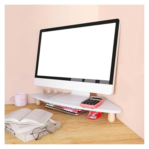 DMBBSAPBSH Eck-Monitorständer aus Holz, Eck Monitorständer, Computer-Monitorständer, Eck-Bildschirmständer for den Schreibtisch, ergonomischer, platzsparender Regal-Monitorständer von DMBBSAPBSH