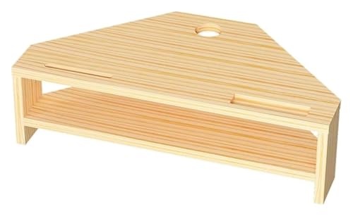 DMBBSAPBSH Eck-Monitorständer aus Holz, Eck Monitorständer, Eckmonitorständer Holz Desktop Eckregal, Computer Lift Rack for Eckschreibtisch von DMBBSAPBSH