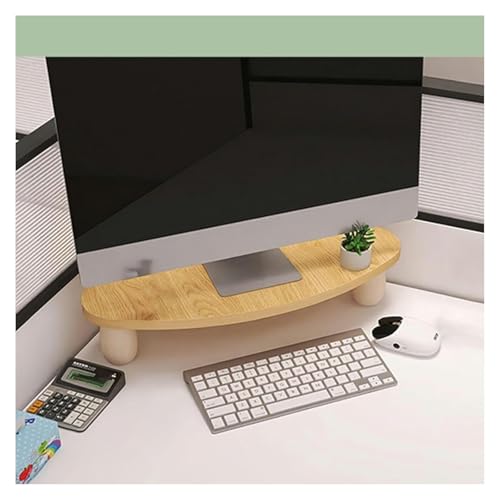 DMBBSAPBSH Eck-Monitorständer aus Holz, Eck Monitorständer, Eckmonitorständer Massivholz-Desktop-Eckregal, Eckcomputer-Erhöhter Monitorständer(Natural) von DMBBSAPBSH