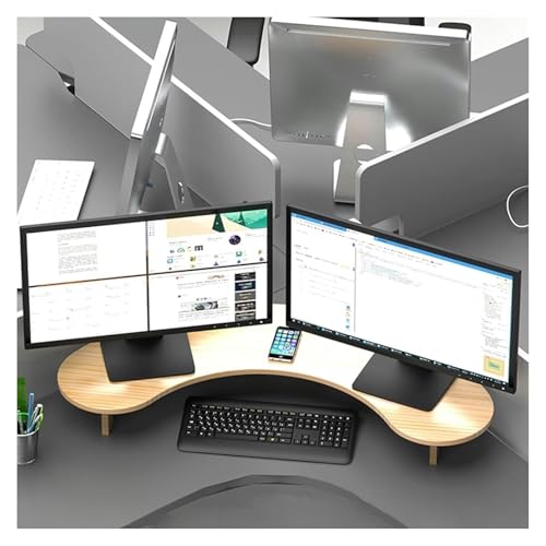 DMBBSAPBSH Eck-Monitorständer aus Holz, Eck Monitorständer, Erhöhte Schreibtischständer aus Holz for Monitore, Eckregal mit gebogenem Dreieck, Regal for Dual-Monitor-Erhöhung DMBBSAPBSH Eck-Monitorständer aus Holz, Eck Monitorständer, Erhöhte Schreibtischständer aus Holz for Monitore, Eckregal mit gebogenem Dreieck, Regal for Dual-Monitor-Erhöhung von DMBBSAPBSH
