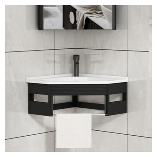 DMBBSAPBSH Eckwaschbecken mit Unterschrank, Eckwaschbecken-Kombination for kleine Räume, Wandschrank-Set von DMBBSAPBSH
