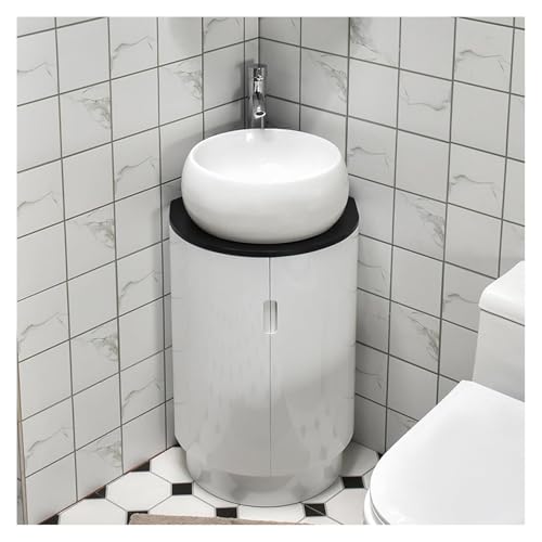DMBBSAPBSH Eckwaschbecken mit Unterschrank, Eckwaschtisch, Bodenmontiertes Waschbecken for Kleine Räume for Die Küche Zu Hause(41 * 83cm) von DMBBSAPBSH