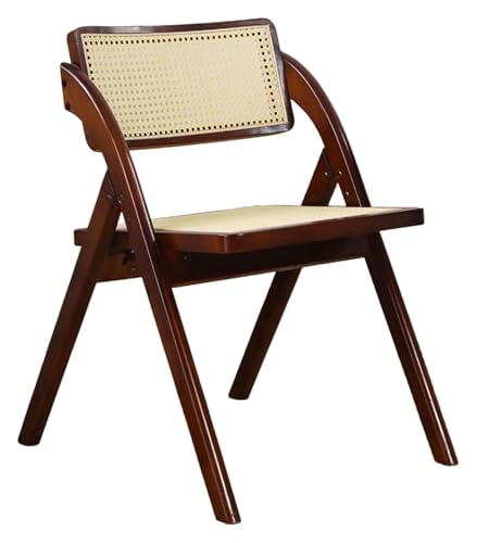 DMBBSAPBSH Esszimmerstuhl, Esszimmerstühle, Klappbarer Esszimmerstuhl aus Holz, Esszimmer-/Küchenstuhl ohne Armlehnen mit Rückenlehne und Holzbeinen for Wohnzimmer/Schlafzimmer(Brown) von DMBBSAPBSH