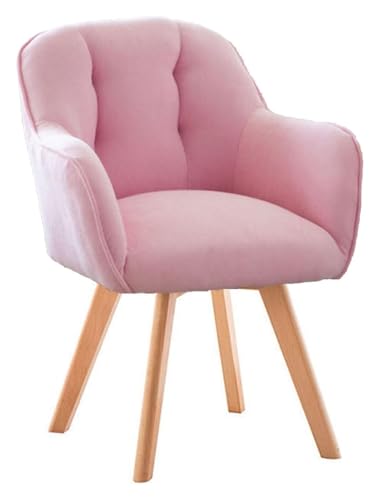 DMBBSAPBSH Esszimmerstuhl, Esszimmerstühle, Moderner Esszimmerstuhl, bequemer Küchenstuhl mit verdickter, gebogener Rückenlehne und Hartholzrahmen(Pink) von DMBBSAPBSH