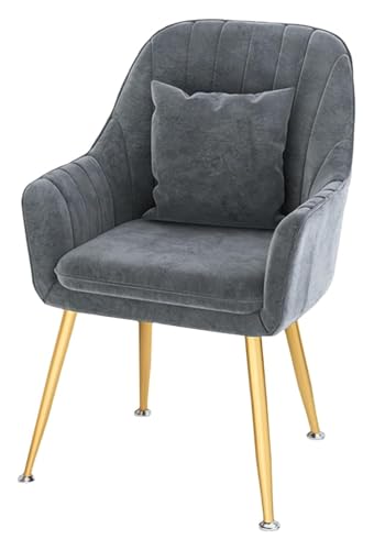 DMBBSAPBSH Esszimmerstuhl, Esszimmerstühle, Moderner Küchenstuhl mit Rückenlehnen und Metallbeinen for Wohnzimmer, Schlafzimmer, Büro(Dark Grey) von DMBBSAPBSH