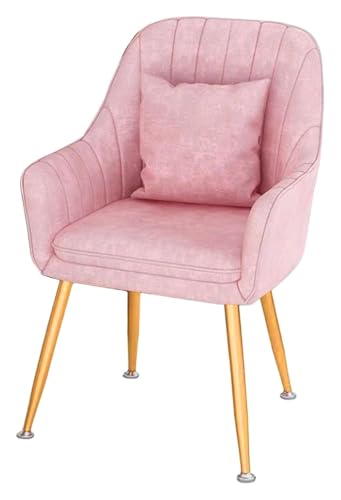 DMBBSAPBSH Esszimmerstuhl, Esszimmerstühle, Moderner Küchenstuhl mit Rückenlehnen und Metallbeinen for Wohnzimmer, Schlafzimmer, Büro(Pink) von DMBBSAPBSH