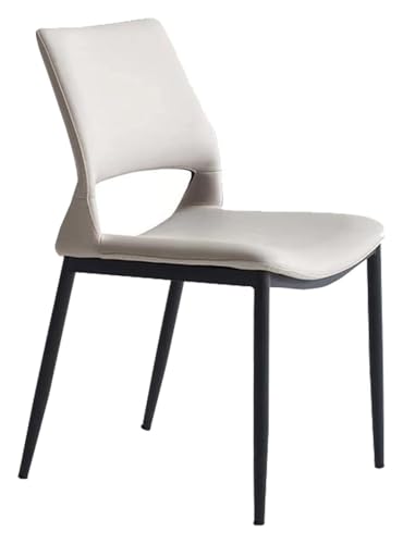 DMBBSAPBSH Esszimmerstuhl, Esszimmerstühle, Stuhl mit gebogener Rückenlehne for Küche, Wohnzimmer, Schlafzimmer, Küchenstuhl mit Metallbeinen(Light Gray) von DMBBSAPBSH