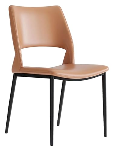 DMBBSAPBSH Esszimmerstuhl, Esszimmerstühle, Stuhl mit gebogener Rückenlehne for Küche, Wohnzimmer, Schlafzimmer, Küchenstuhl mit Metallbeinen(Orange) von DMBBSAPBSH