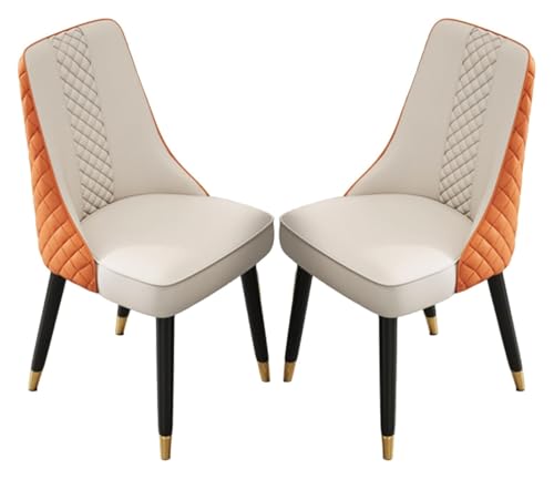 DMBBSAPBSH Esszimmerstuhl, Esszimmerstühle, Wohnzimmerstuhl mit Metallbeinen, 2er-Set for Küche und Esszimmer(White) von DMBBSAPBSH