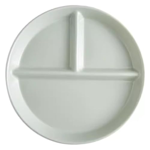 DMBBSAPBSH Geteilte Teller mit Unterteilung, Runde, unterteilte Essteller, Essteller mit Unterteilung(Gray-green,1Pc) von DMBBSAPBSH