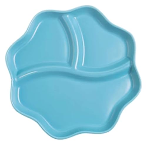 DMBBSAPBSH Geteilte Teller mit Unterteilung, Unterteilte Speiseteller, Der Diät-Kontrollteller, Keramikportion(Blue) von DMBBSAPBSH
