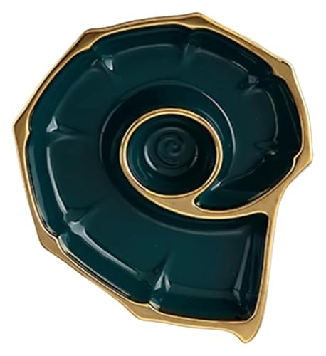 DMBBSAPBSH Geteilte Teller mit Unterteilung, Unterteilte Speiseteller, Der Diät-Kontrollteller, Speiseteller, Mit Untertasse(Green) von DMBBSAPBSH