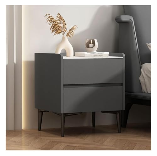 DMBBSAPBSH Nachttisch, Nachtschrank, Nachttisch-Endseiten-Speicher-Kabinett des Faux-Marmor-Leders for Schlafzimmer(Blue1,40x40x48cm) von DMBBSAPBSH