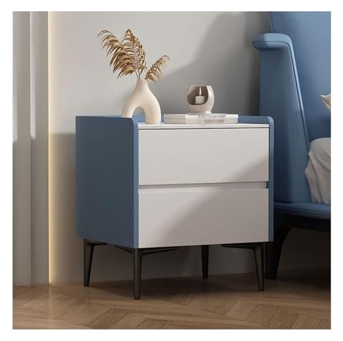 DMBBSAPBSH Nachttisch, Nachtschrank, Nachttisch-Endseiten-Speicher-Kabinett des Faux-Marmor-Leders for Schlafzimmer(C,45x40x48cm) von DMBBSAPBSH