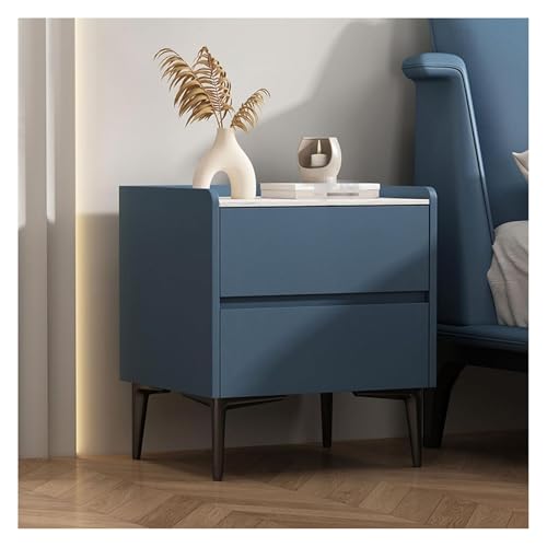 DMBBSAPBSH Nachttisch, Nachtschrank, Nachttisch-Endseiten-Speicher-Kabinett des Faux-Marmor-Leders for Schlafzimmer(Green2,30x40x48cm) von DMBBSAPBSH