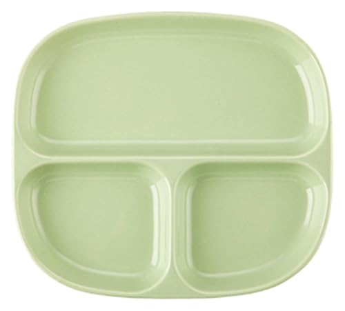 DMBBSAPBSH Porzellan Mittagessen Teller, Lebensmittelaufbewahrungstablett for Zuhause und Restaurant, unterteilte Keramikplatte for einfache Portionskontrolle(Green) von DMBBSAPBSH