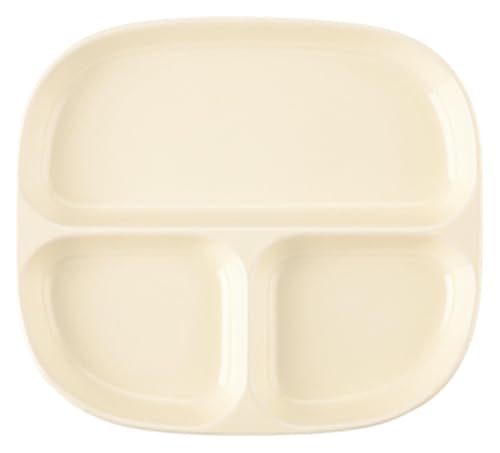 DMBBSAPBSH Porzellan Mittagessen Teller, Lebensmittelaufbewahrungstablett for Zuhause und Restaurant, unterteilte Keramikplatte for einfache Portionskontrolle(Yellow) von DMBBSAPBSH