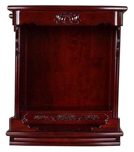 DMBBSAPBSH Schrein Altar, Buddha-Altar Regal, Buddhistischer Altarstatuen-Standtisch-Aufbewahrungsschränke Hölzerner Buddha-Hängeschrank Wandmontierter Hausaltarschrank(Black) von DMBBSAPBSH