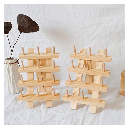 Garnrollenhalter aus Holz, Spulenständer aus Holz, Holzfadenhalter, Fadenständer, Näh- und Stickfaden-Organizer von DMBBSAPBSH