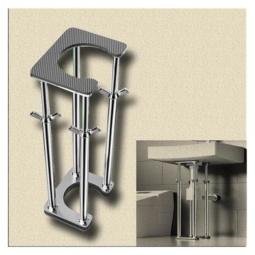 Unterbau-Spülbeckenhalterung, Unterbau-Spülbeckenhalterungen, verstellbar, robuste Stützbeine for Spülbecken, Stützhalterungen for Badezimmerwaschbecken(Height 28-38cm(11"-15")) von DMBBSAPBSH