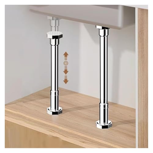 Unterbau-Spülbeckenhalterung, Unterbau-Waschbeckenhalterungen, verstellbare Stützstangen for Badezimmerwaschbecken(2*H 70-120cm/28"-47") von DMBBSAPBSH