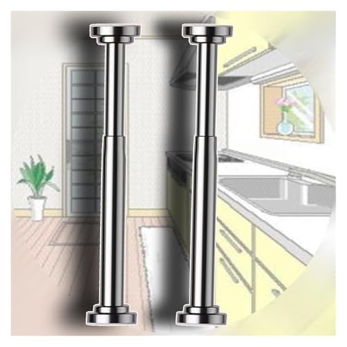 Unterbau-Spülbeckenhalterung, Verstellbare Spülbeckenhalterungen, Teleskopstützstangen for Küchenspülenmöbelbeine(2*Height 30-50 cm(11.8"-19.7")) von DMBBSAPBSH