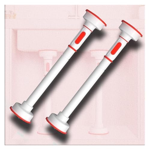 Unterbau-Spülbeckenhalterung, Verstellbare Stützstangen for Unterbau-Spülbeckenhalterungen, Gardinenstangen, Möbelbeine(White,2*H 85-150cm(33.5"-59")) von DMBBSAPBSH