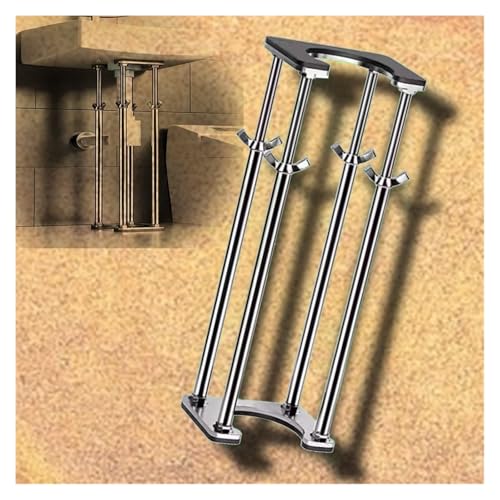 Unterbau-Spülbeckenhalterung, Verstellbare Unterbau-Spülbeckenhalterungen, robuste Spülbeckenbeine, Stützstange for Badezimmerwaschbecken(Height 18-28cm(7"-11")) von DMBBSAPBSH