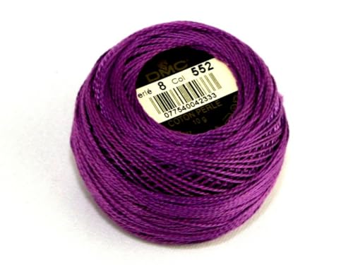 DMC Baumwolle Perle Gewinde Größe 8 552 – Pro 10 Gramm Ball von Buosha