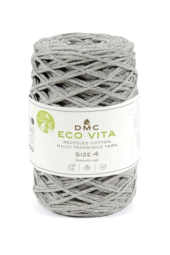 DMC - Eco Vita 4 | Recyceltes Baumwollgarn - mit Pflanzen-Etikett | 250 g - 200 m - 12 Farben von DMC