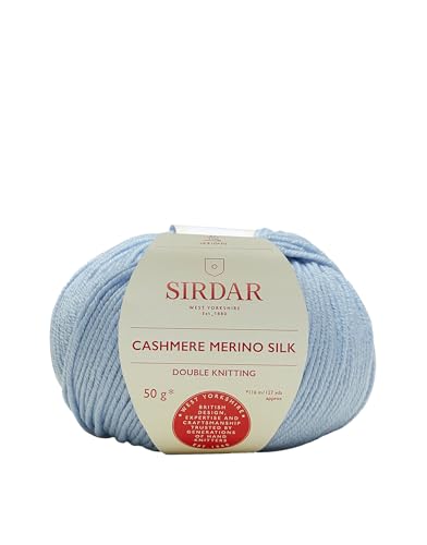 DMC F005-0400 Sirdar Cashmere Merino Silk DK, Regency Blue (400), 50 g, Seide Wolle Kaschmir, 116 Meter von Sirdar