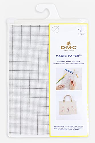 DMC FC0002 Feuille, Papier Soluble à l'eau, Blanc, 21 x 0,02 x 29,5 cm von DMC