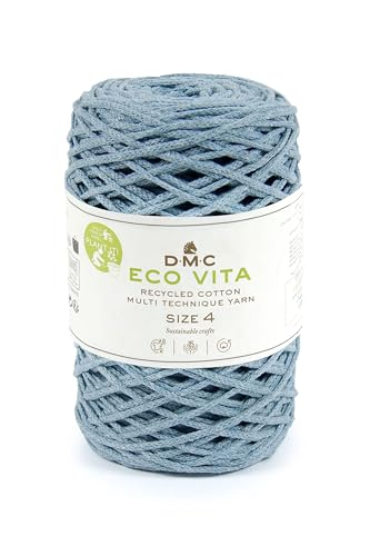 DMC - Eco Vita 4 | Recyceltes Baumwollgarn - mit Pflanzen-Etikett | 250 g - 200 m - 12 Farben von DMC